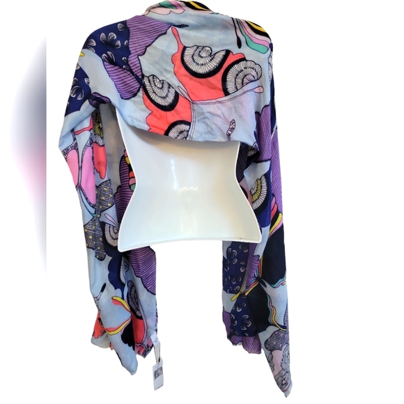 Vera Bradley Soft Fringe Scarf Wrap Butterfly By NWT - Picture 2 of 8